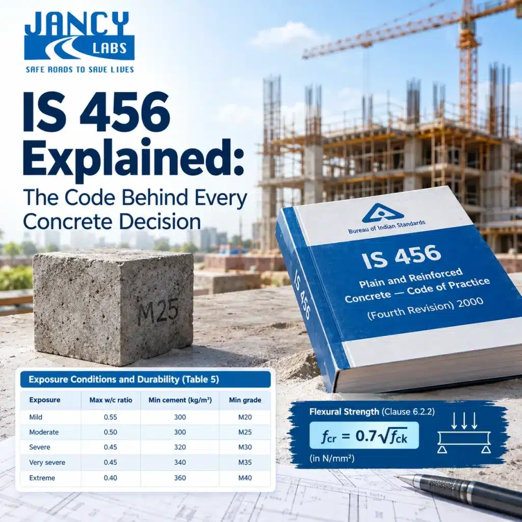 IS 456 exposure condition and durability table for concrete